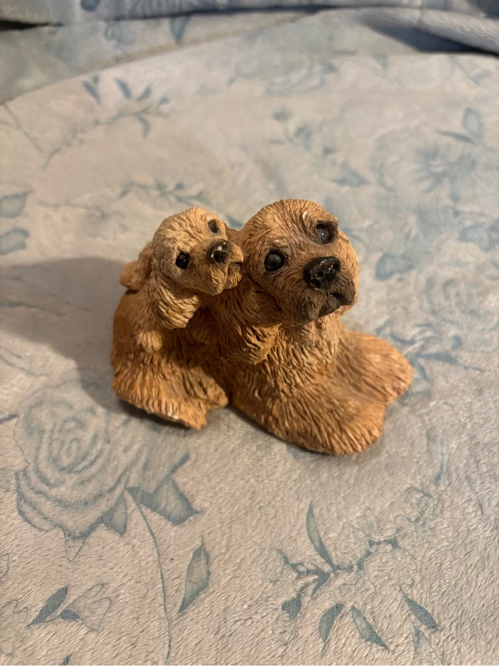 Cocker Spaniels Stone  Figurine Duo Small Pets Decor